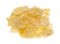 Crystallized ginger slices on white background