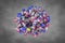 Crystallographic structure of human gamma-thrombin. Space-filling molecular model. 3d illustration