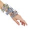 Crystals encrusted silver owls bracelets