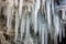 crystals formations in a cave canyon wall