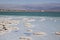 Crystals of salt in the Dead sea