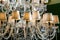 Crystals of vintage chandeliers