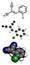 CS tear gas molecule (2-chlorobenzalmolononitrile