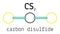 CS2 carbon disulfide molecule