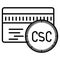 CSC card security code credit card icon