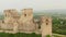 Csesznek, Hungary, 4K Drone Old Fortress On A Hill, Aerial Shot, Close-Up