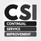 CSI - Continual Service Improvement acronym