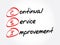 CSI - Continual Service Improvement acronym, business concept