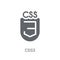 CSS3 icon. Trendy CSS3 logo concept on white background from Technology collection