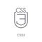 CSS3 linear icon. Modern outline CSS3 logo concept on white back