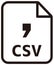 CSV icon | Major file format vector icon illustration