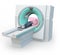 CT, computer tomography, CT scan, medically 3D illustration on white background