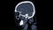 CT scan of the brain sagittal view for diagnosis brain tumor,stroke diseases and vascular diseases