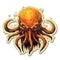 cthulhu octopus tattoo sticker illustration Halloween scary creepy horror crazy devil