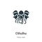 Cthulhu vector icon on white background. Flat vector cthulhu icon symbol sign from modern fairy tale collection for mobile concept
