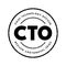 CTO Chief Technology Officer - executive-level position in a company whose occupation is focused on the scientific and