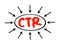 CTR Click-Through Rate - ratio of users who click on a specific link to the number of total users who view a page, email, or