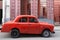 Cuba 10/12/2019 colourful old car used as taxi or transportation