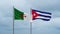 Cuba and Algeria flag