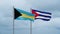 Cuba and Bahamas flag