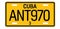 Cuba car plate design