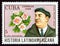 CUBA - CIRCA 1989: A stamp printed in Cuba shows Pablo Neruda and Oxalis adenophylla Chile, circa 1989.