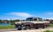 Cuba classic car under blue sky