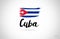 cuba country flag concept with grunge design icon logo