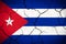Cuba - cracked country flag