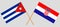 Cuba and Croatia. The Cuban and Croatian flags. Official colors. Correct proportion. Vector