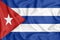 Cuba flag in 3D, broad format, flowing with the breeze. three-dimensional rendering