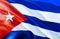 Cuba flag. 3D Waving flag design. The national symbol of Cuba, 3D rendering. National colors and National South America flag of