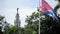 Cuba flag in the city