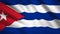 Cuba flag Motion video waving in wind. Flag Closeup 1080p HD  footage