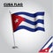 CUBA flag National flag of CUBA on a pole