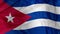 The Cuba flag waving