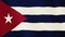 Cuba flag waving animation. Full Screen. Symbol of the country.