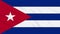 Cuba flag waving cloth, background loop