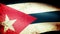 Cuba Flag Waving, grunge look
