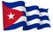 Cuba Flag Waving Vector Illustration