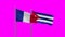 Cuba and France flag