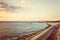 Cuba, Havana, embankment Malecon, fascinating cloudscape, skyline, dawn