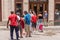 CUBA, HAVANA - MAY 5, 2017: The queue at the currency exchange. Copy space for text.