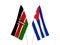 Cuba and Kenya flags