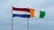 Cuba and Netherlands flag