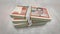 Cuba Peso money banknote pile packs animation