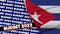 Cuba Realistic Flag with Budget 2023 Title Fabric Texture 3D Illustration