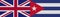 Cuba and United Kingdom British Britain Fabric Texture Flag â€“ 3D Illustrations