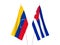 Cuba and Venezuela flags