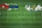 Cuba vs Argentina Soccer Match, national colors, national flags, soccer field, football game, Copy space